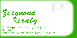zsigmond kiraly business card
