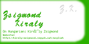 zsigmond kiraly business card